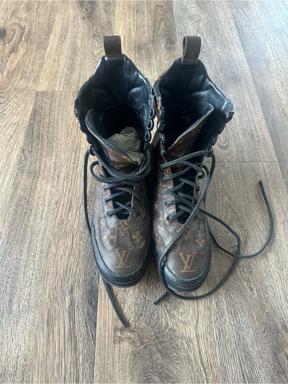 Louis Vuitton Monogram Brown High-Top Boot